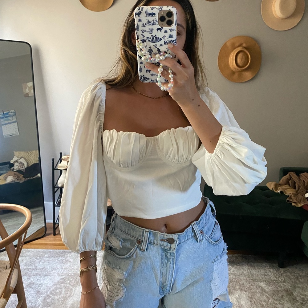 12th Tribe White Crop Top
